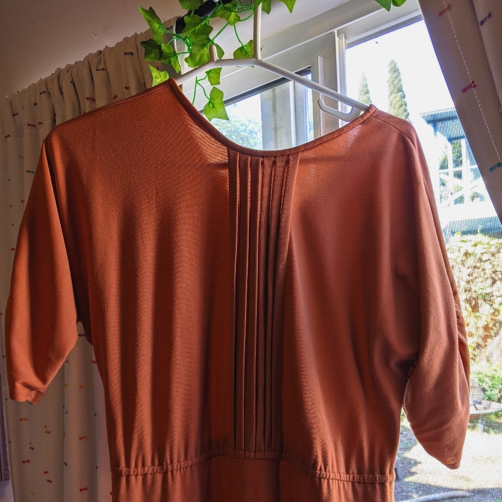 Brown mustard dress